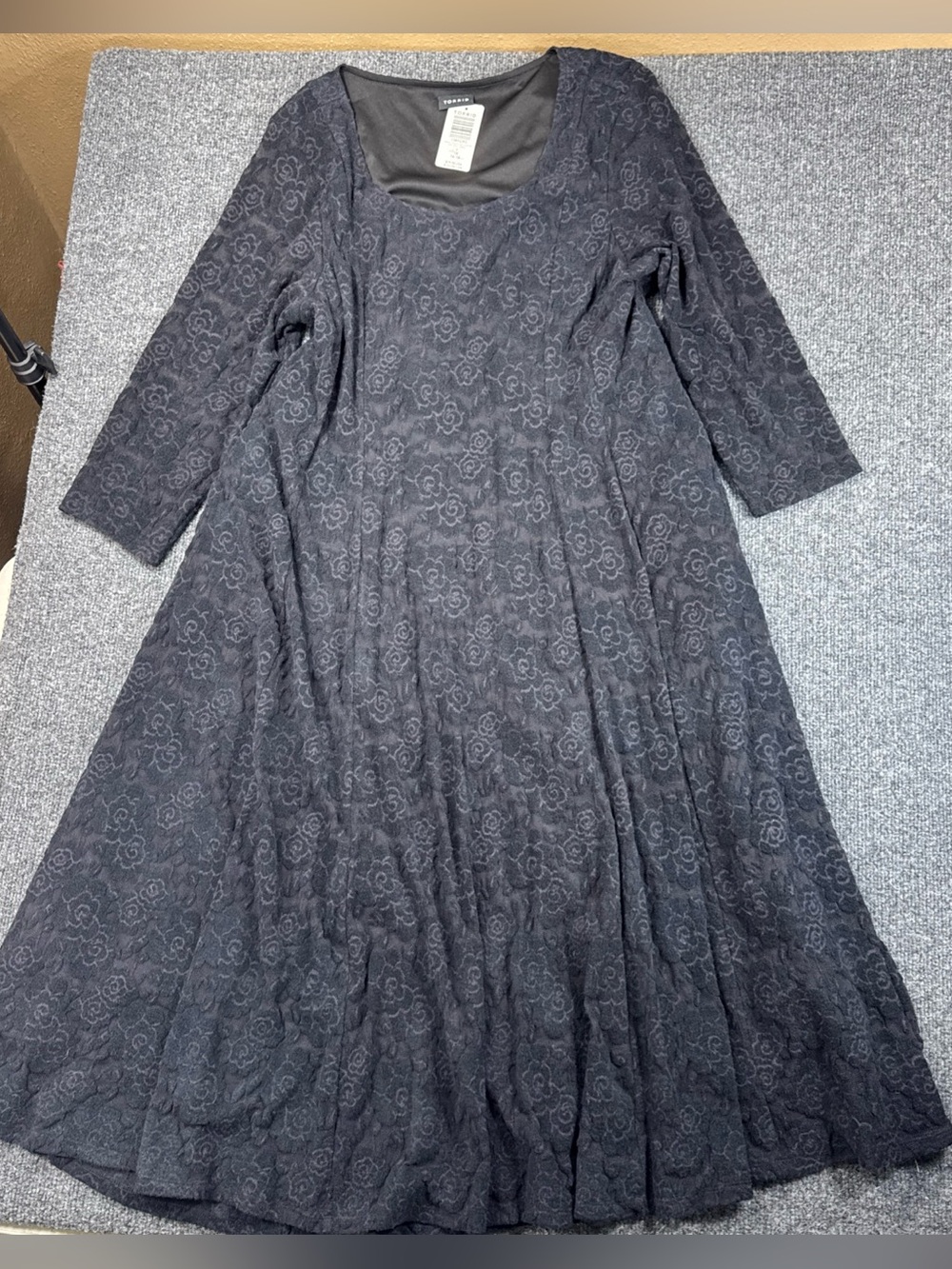 Torrid Black Brushed Lace Aline Dress Women’s Size 1 1X-14/16